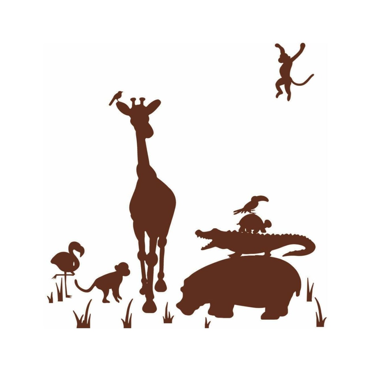Sticker gigant ANIMAL SILHOUETTES MARO | 95,3 x 48,3 cm ka-international.ro