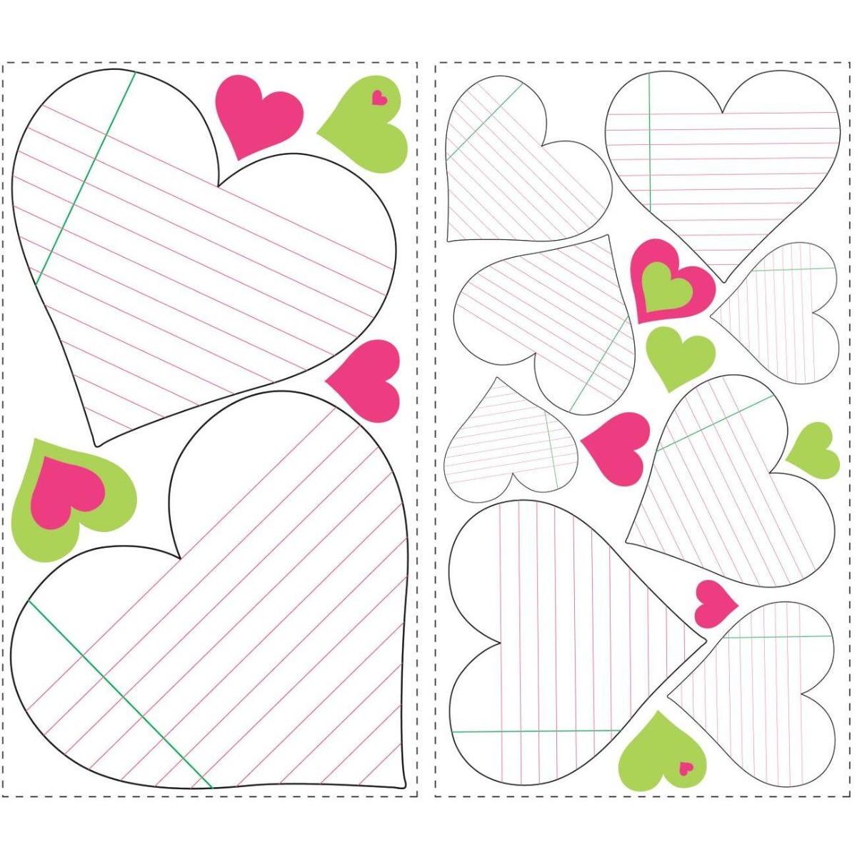 Stickere HEART NOTEPAD | 2 colite de 25,4 cm x 45,7 cm ka-international.ro
