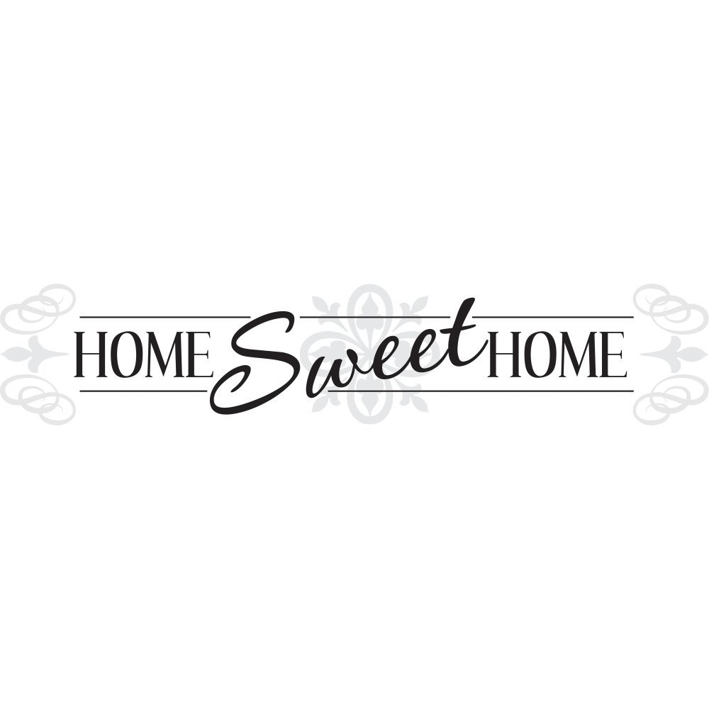 Sticker inspirational HOME SWEET HOME | 22,9 cm x 101,6 cm ka-international.ro
