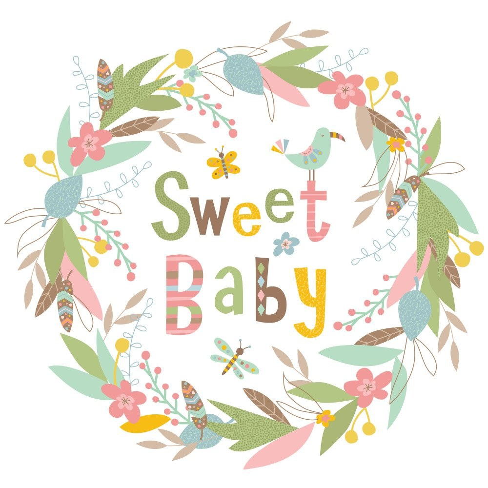 Sticker inspirational SWEET BABY | 49,5 X 43,8 cm ka-international.ro